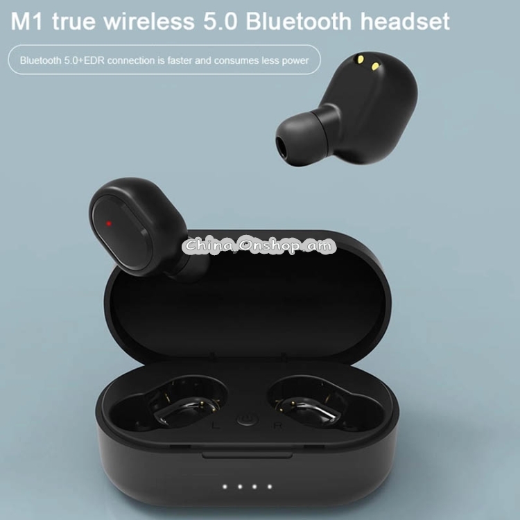 TWS-M1 TWS Bluetooth Earphone with Magnetic Charging Box, Support Memory Connection & Call & Battery Display Function