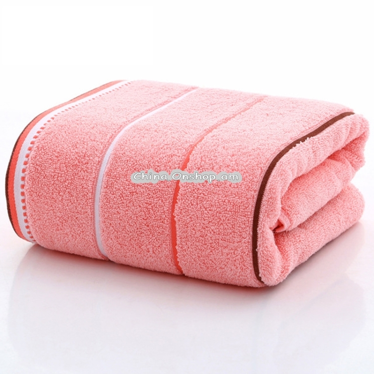 Strong Water Absorption Stripe Cotton Towel for Home & Hotel, Size:70x140cm