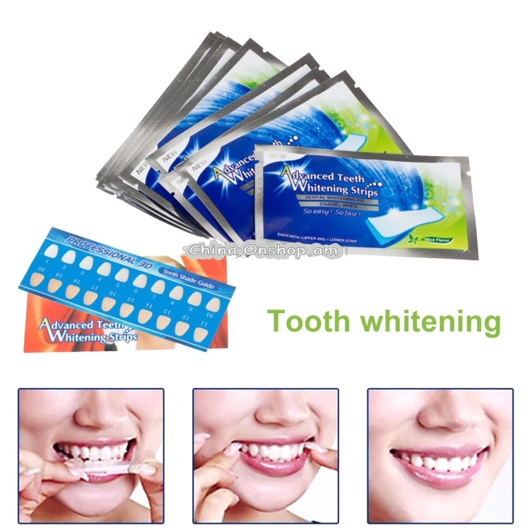 PCS Advanced Effective Dental Whitening Kit Mint Flavor Teeth Whitening Strips