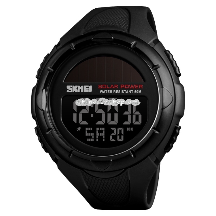 SKMEI 1405 Fashion Solar Power Outdoor Sports Watch Multifunctional 50m Waterproof Men Digital Watch