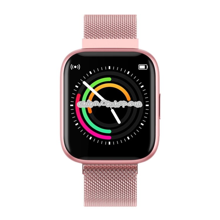 P6 1.4 inch Full Circle Full Touch Steel Strap Smart Sport Watch IP67 Waterproof, Support Real-time Heart Rate Monitoring / Sleep Monitoring / Bluetooth