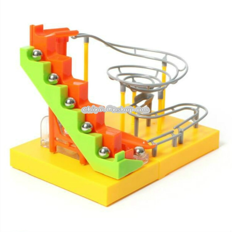 DIY Assembled Electric Track Ball Blocks Early Education Puzzle Children Building Blocks