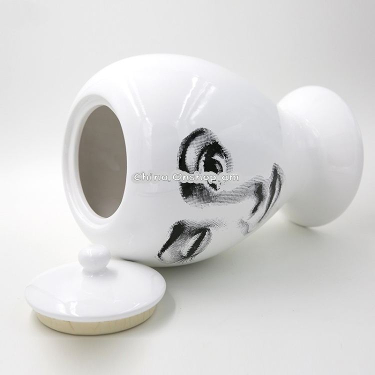 Creative Expression Ceramic Decorative Sealing Vase Home Decoration