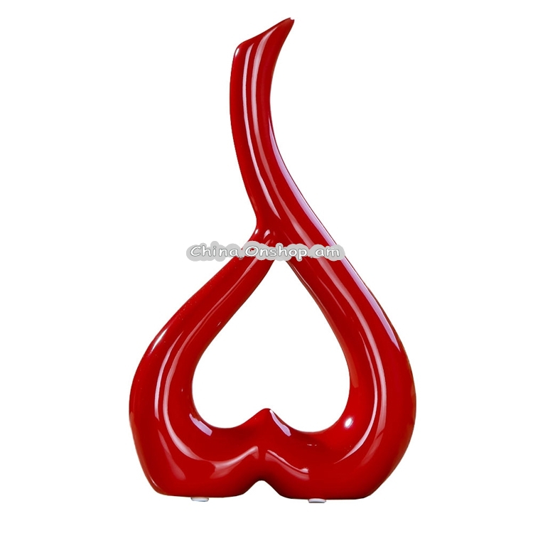 Heart Shape Creative Ceramic Flower Vase Home Decor Wedding Festival Office Desktop Decoration