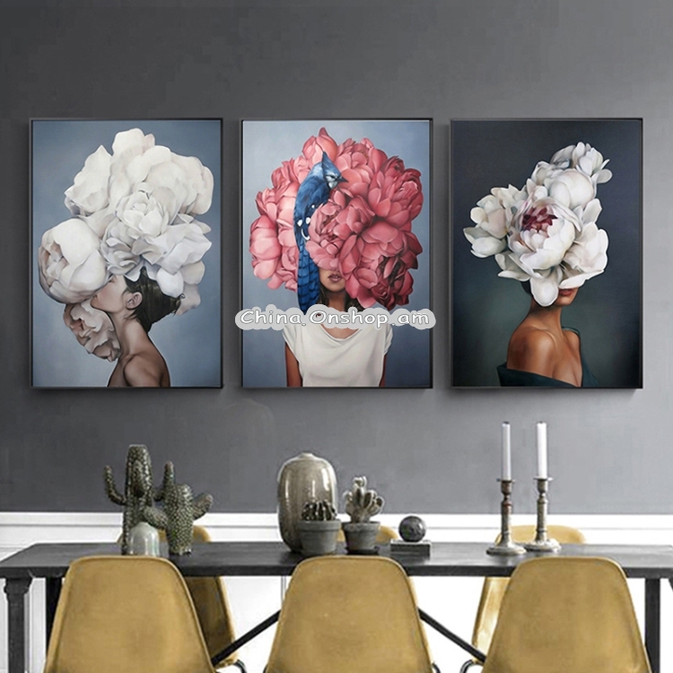 Creative Wall Art Printing Canvas Frameless Home Bedroom Decoration Painting