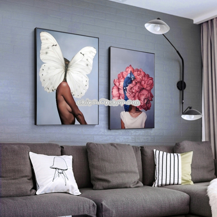 Creative Wall Art Printing Canvas Frameless Home Bedroom Decoration Painting, Size:60×90cm