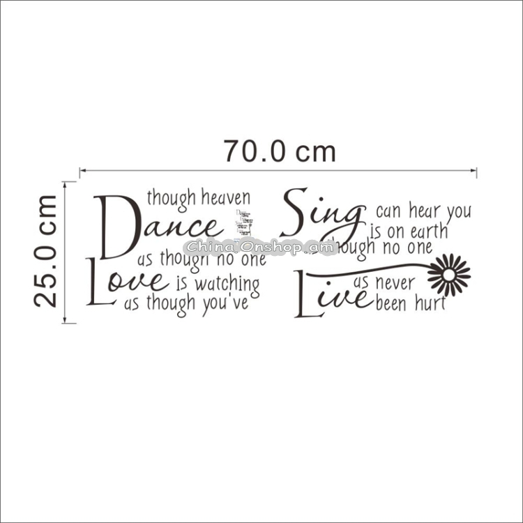 Removable PVC Wall Stickers Home Decor Bedroom DIY Wall Stickers Art