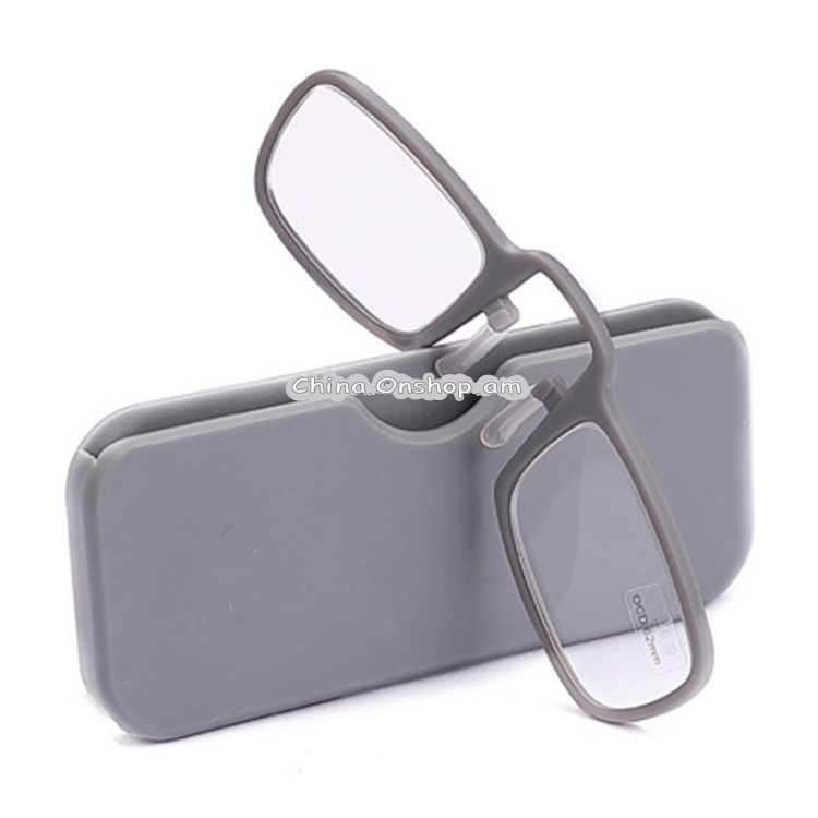 2 PCS TR90 Pince-nez Reading Glasses Presbyopic Glasses with Portable Box, Degree
