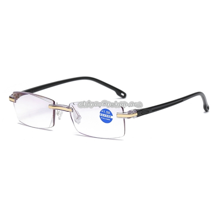 Rimless Anti Blue-ray Blue Film Lenses Presbyopic Glasses