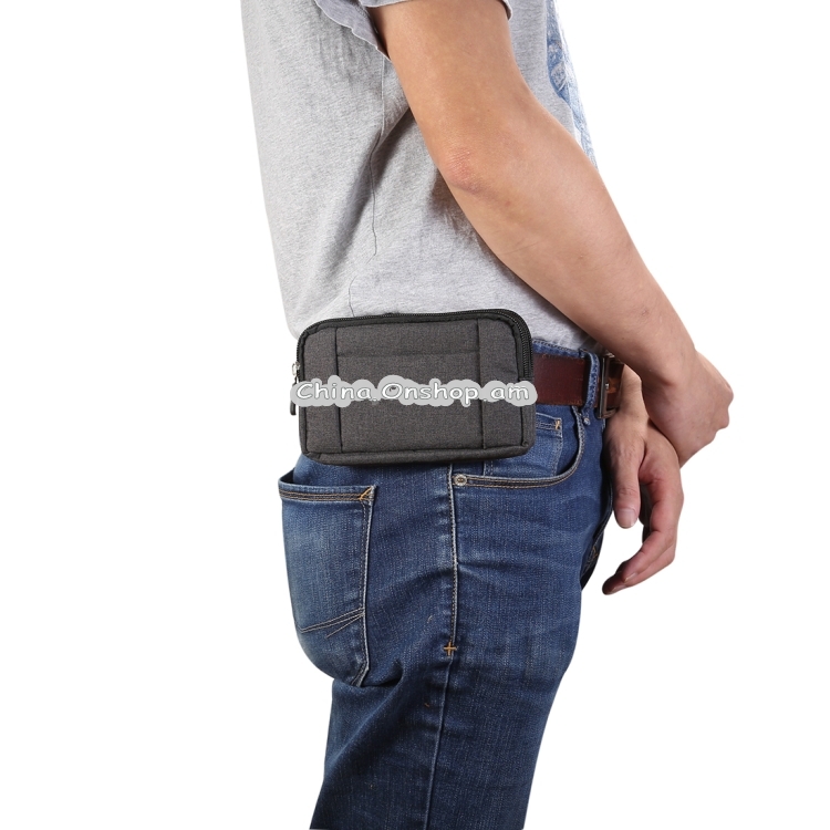 Sports Denim Universal Phone Bag Waist Bag for 6.4~6.5 inch Smartphones