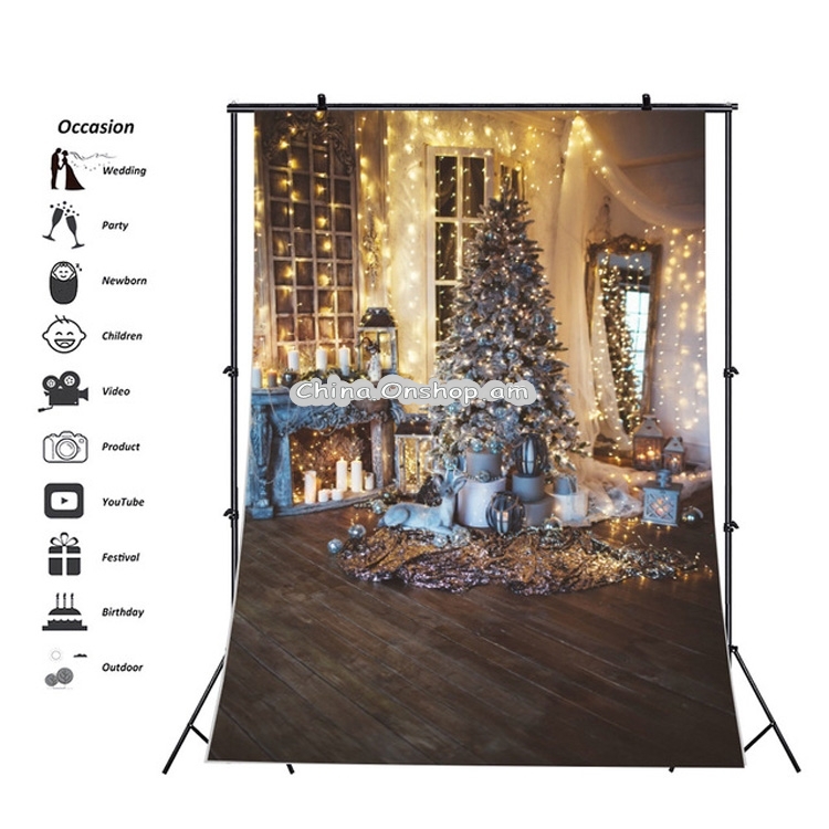 Birthday Party Game Hanging Cloth Christmas Tree Background Cloth Photography Studio Props, Size:80cm x 120cm
