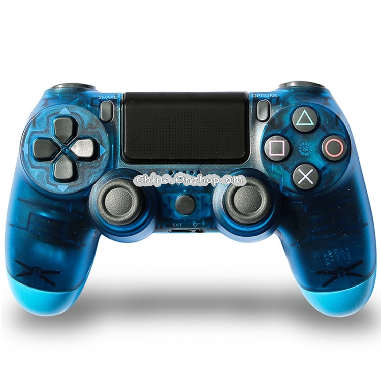 Transparent Wireless Bluetooth Game Handle Controller with Lamp for PS4