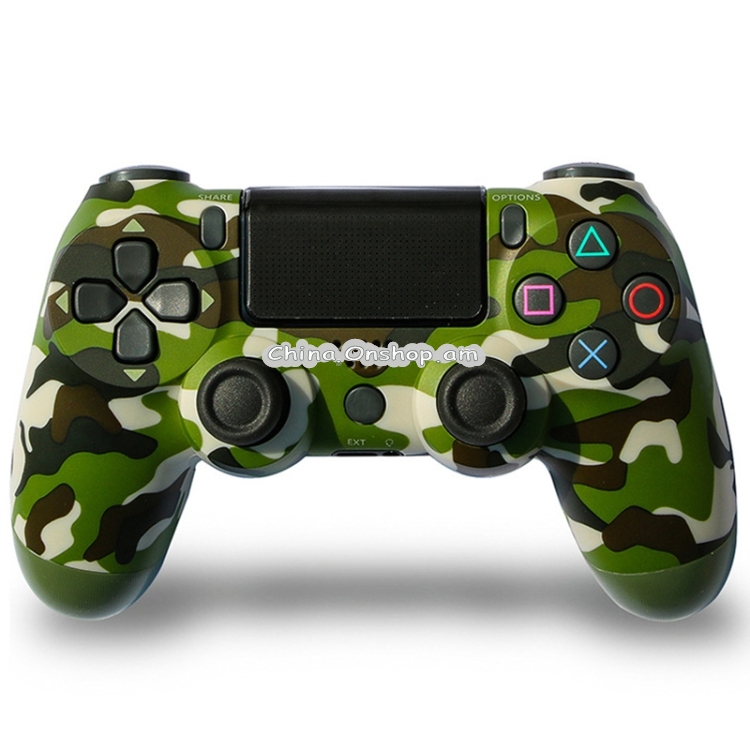 Camouflage Wireless Bluetooth Game Handle Controller with Lamp for PS4