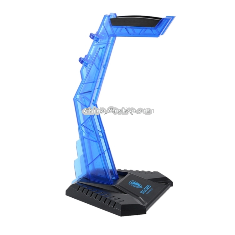 SADES Universal Multi-function Gaming Headphone Hanger Desk Headset Stand Holder Display Rack(Blue)