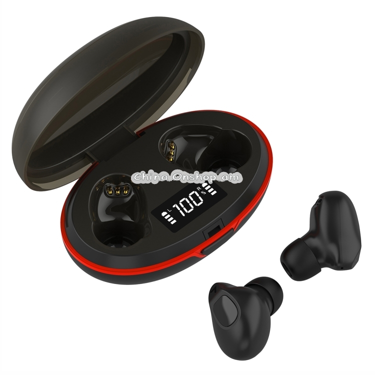 HAMTOD A1 TWS IPX4 Waterproof Bluetooth 5.0 Smart Bluetooth Earphone with Digital Display & Charging Box