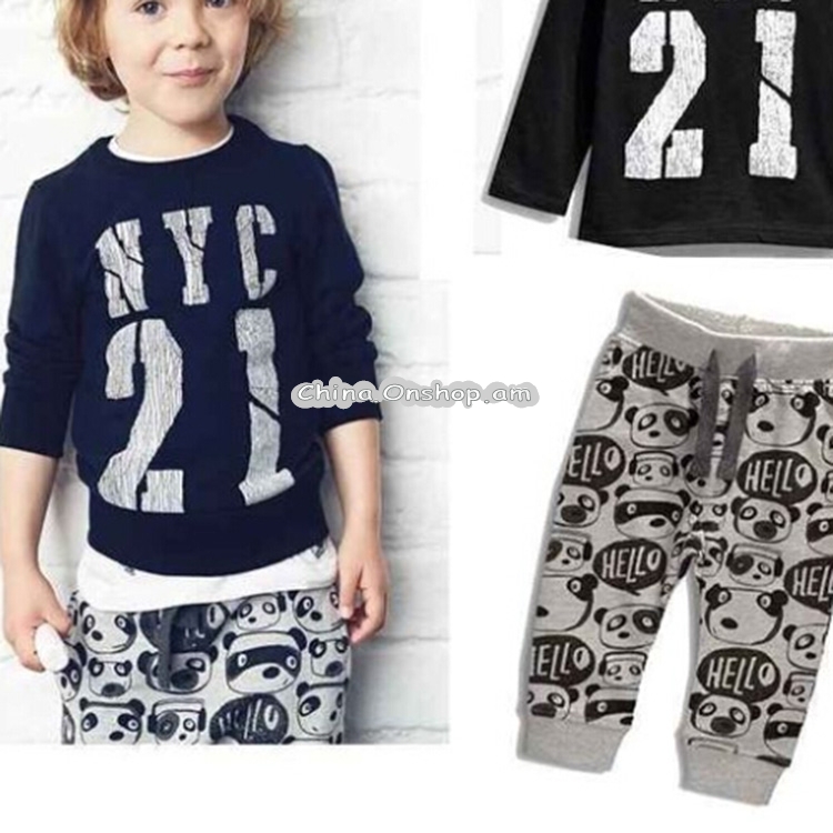 Letters Printed Casual Baby Kids Clothes