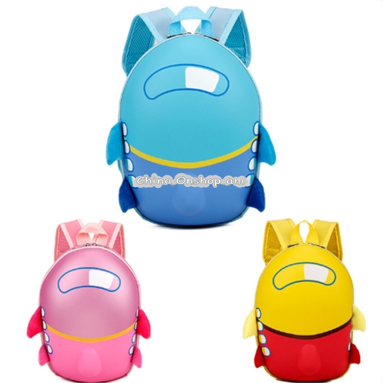 Kids Kindergarten Schoolbag Small Plane Backpack Waterproof Breathable Eggshell Backpack