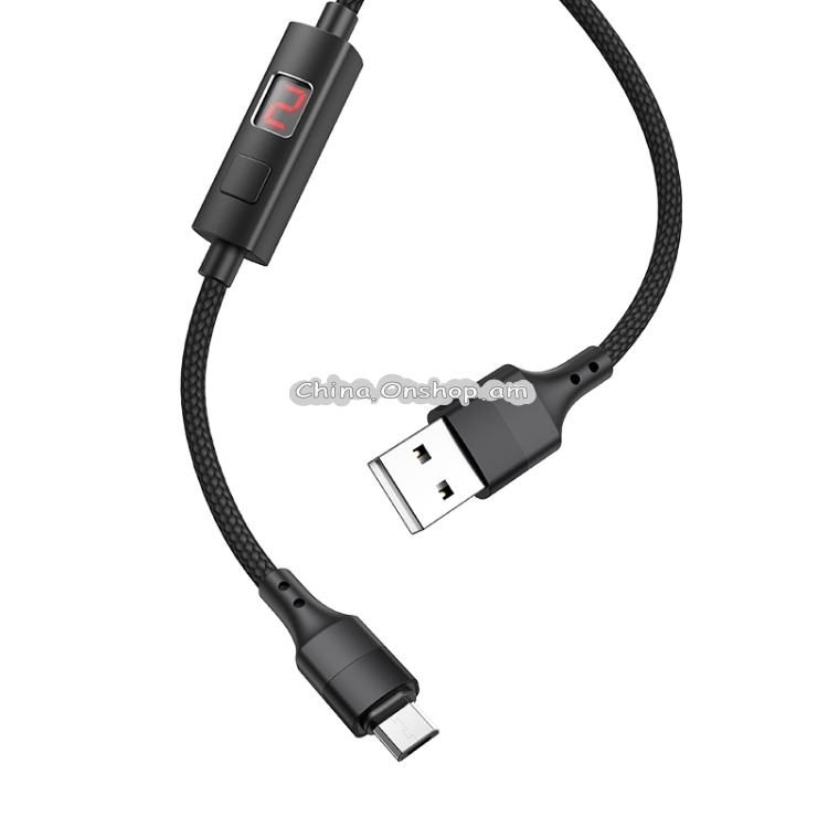 hoco S13 1.2m 2.4A USB to Micro USB Central Control Timing Charging Data Cable
