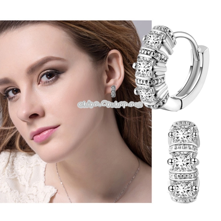 Classical Simple Personality Stylish Diamond-shape Earrings for Female