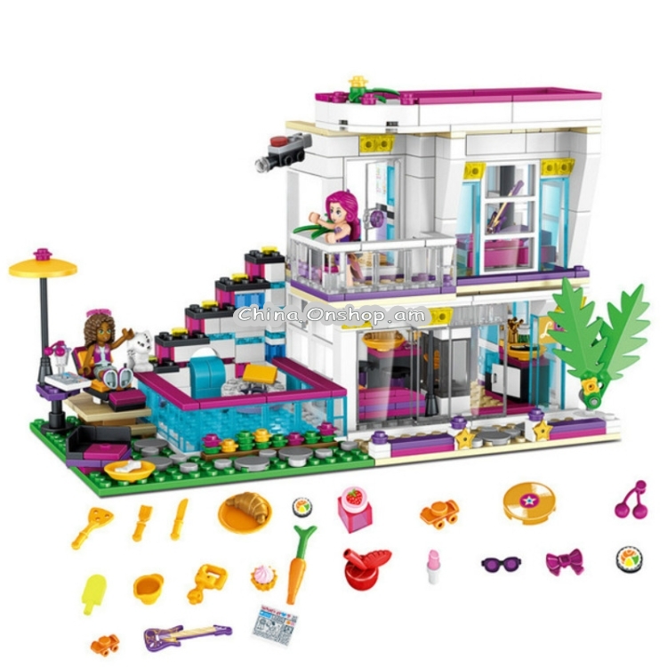 Assembled Building Blocks Girl Villa Model Children Educational Toys 3008