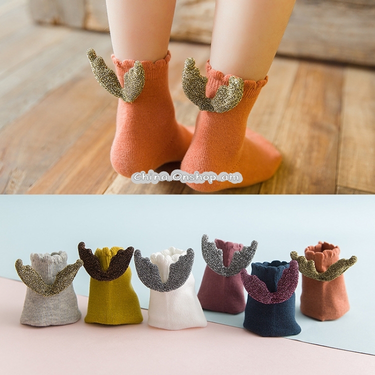 Girls Fashion Personality Wings Socks Baby Cotton Socks