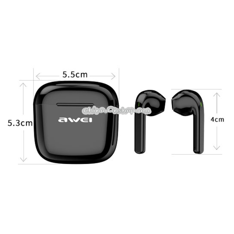 awei T26 Bluetooth V5.0 Ture Wireless Sports Headset with Charging Case