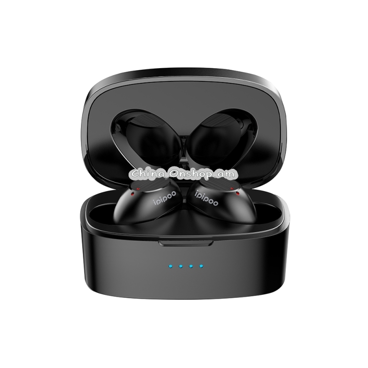 ipipoo TP-9 IPX4 Waterproof Bluetooth 5.0 Touch Wireless Bluetooth Earphone with Charging Box, Support Call & Siri