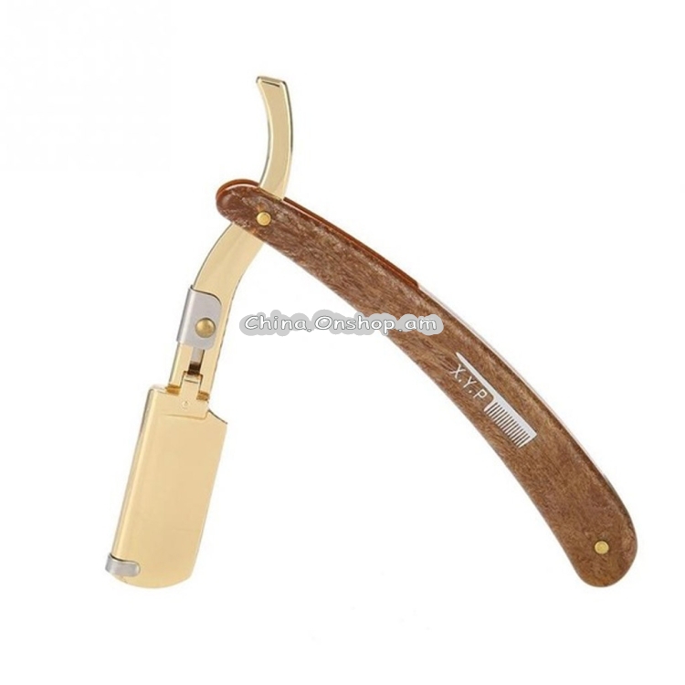 Manual Razor Folding Wooden Handle Men's Razor, Color