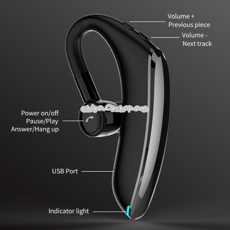 WIWU Solo Max Bluetooth 5.0 Business Style Single Ear Bluetooth Earphone