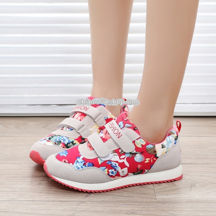 Children Retro Floral Shoes Sports Shoes