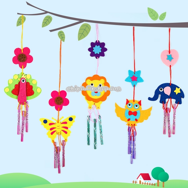 3 PCS Kids DIY Wind Chimes Educational Puzzle Toys Craft Kits
