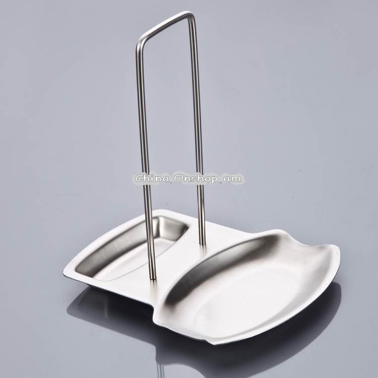 Stainless Steel Pan Pot Rack Cover Lid Rest Stand Spoon Holder Home Kitchen Accessories