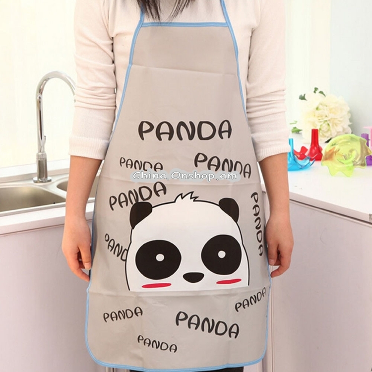 Women Waterproof Cartoon Animals Kitchen Cooking Anti-oil Waist Bib lovely Apronժ