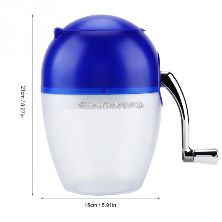 Portable Hand Crank Manual Household Ice Crusher Shaver Snow Cone Maker Machine Kitchen Tool