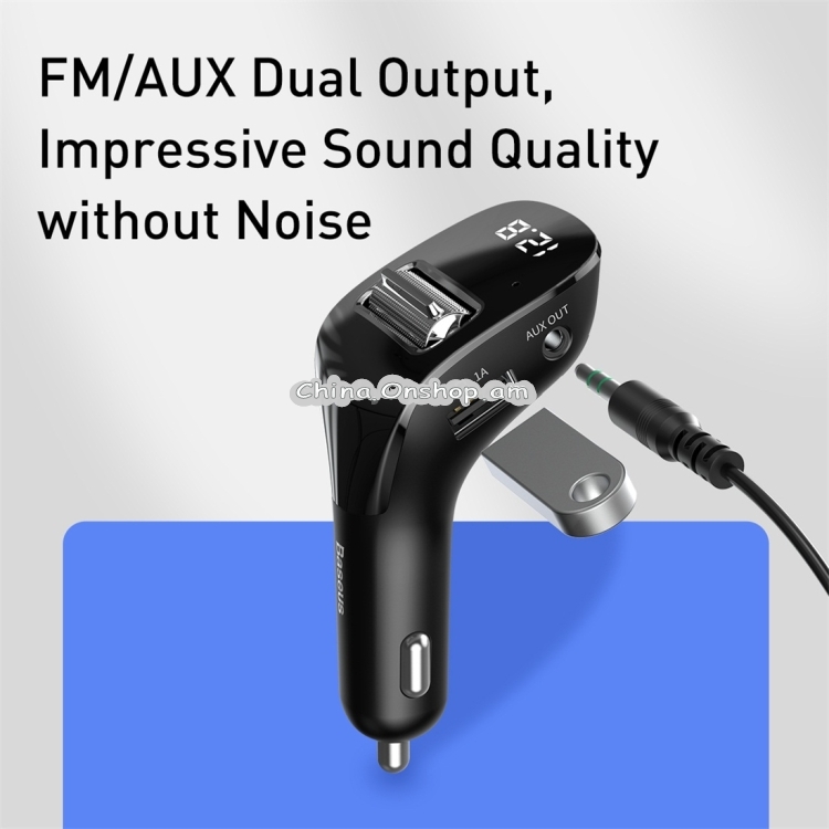 Baseus CCF40-01 Streamer F40 AUX Wireless Bluetooth MP3 Car Charger