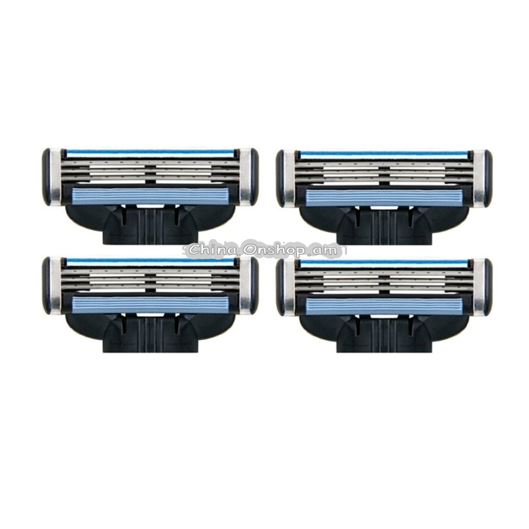 4 PCS Face Care Barber Shaving Razor Blade Refills Replacement Kit for Man