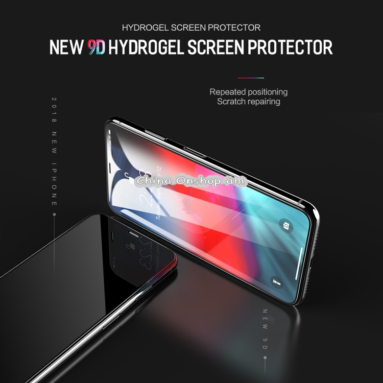 ROCK 0.18mm 9D Curved Surface Full Screen Protector Hydrogel Film for iPhone XS Max, TPU+PET Material
