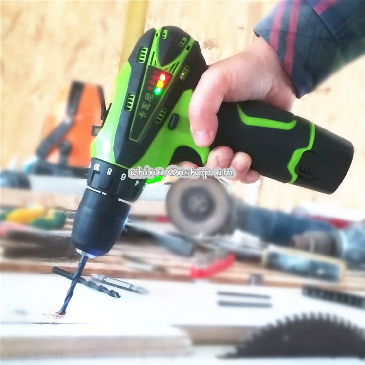 DZ033 12V Electric Screwdriver Lithium Battery Rechargeable Multi-function Cordless Electric Drill Power Tools EU Plug