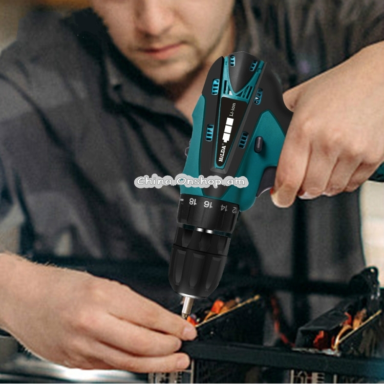 HILDA Electric Drill Cordless Screwdriver Lithium Battery Mini Drill Cordless Screwdriver Power Tools