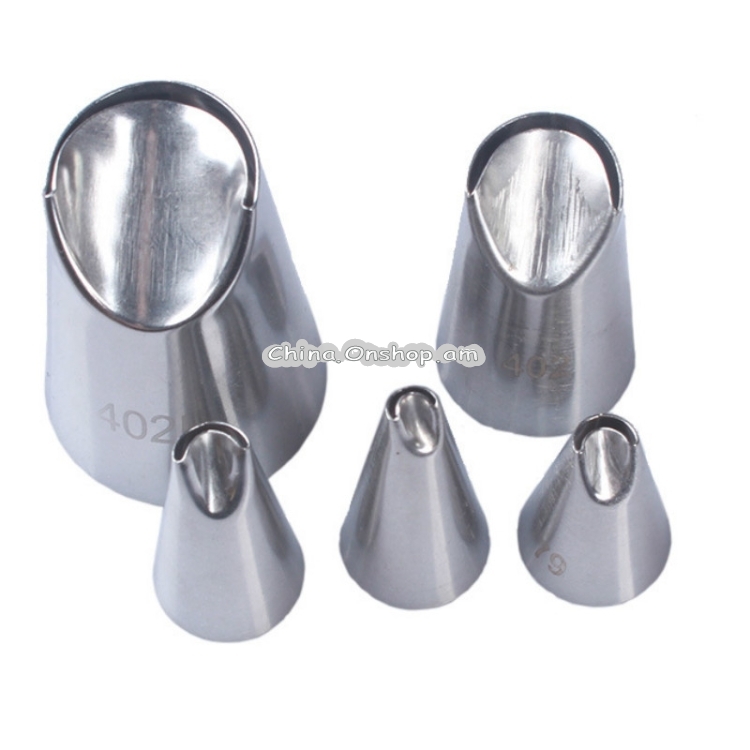 5 in 1 Chrysanthemum Mouth Wrinkle Cream Decorating Mouth Stainless Steel Baking Cake Tool