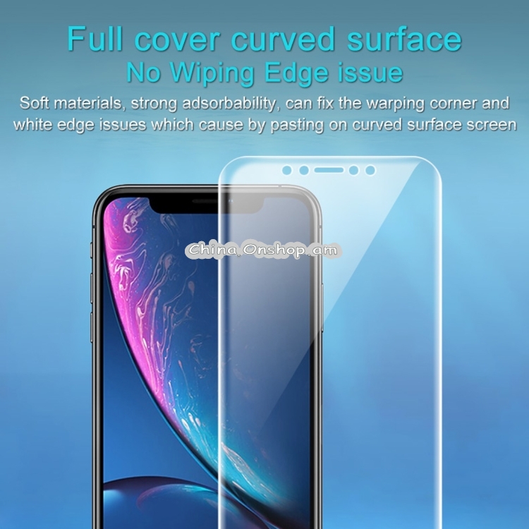 2 PCS IMAK 0.15mm Curved Full Screen Protector Hydrogel Film Front Protector for iPhone XR