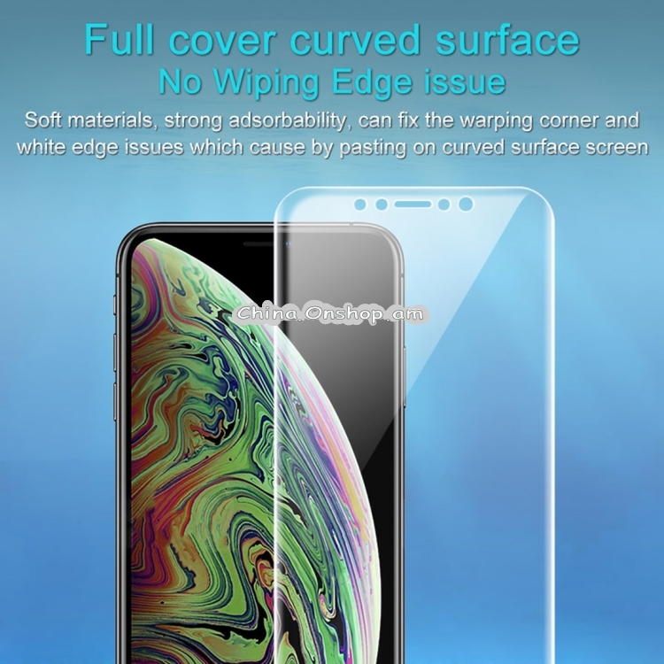 2 PCS IMAK 0.15mm Curved Full Screen Protector Hydrogel Film Front Protector for iPhone XS Max