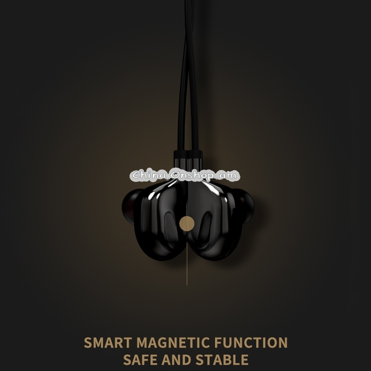 WK BD200 Bluetooth 4.2 Wireless Sports Magnetic Adsorption Wired Control Bluetooth Earphone, Support for