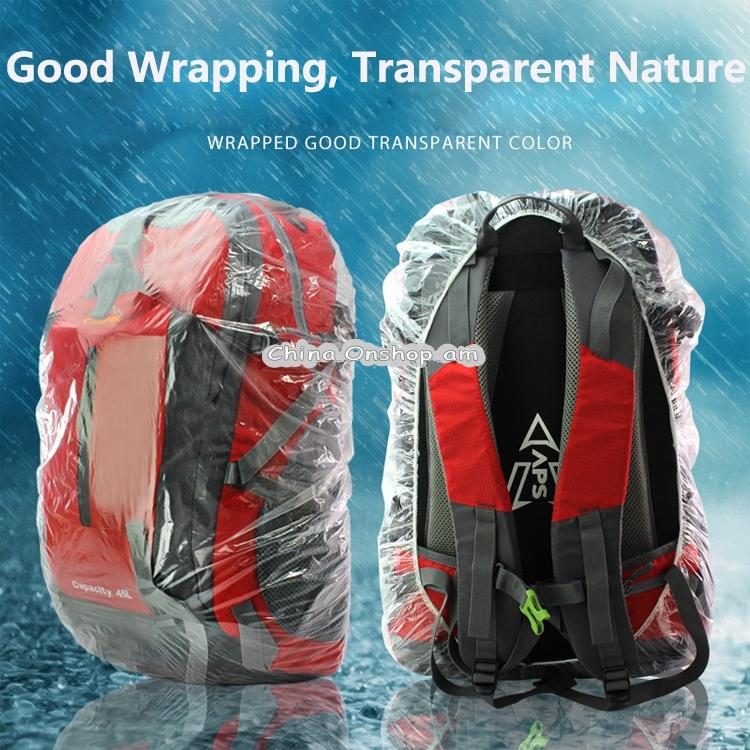 5 PCS Disposable Outdoor Backpack Cover Bicycle Bag Rain Cover Large Bag Waterproof Rainproof Dust Cover