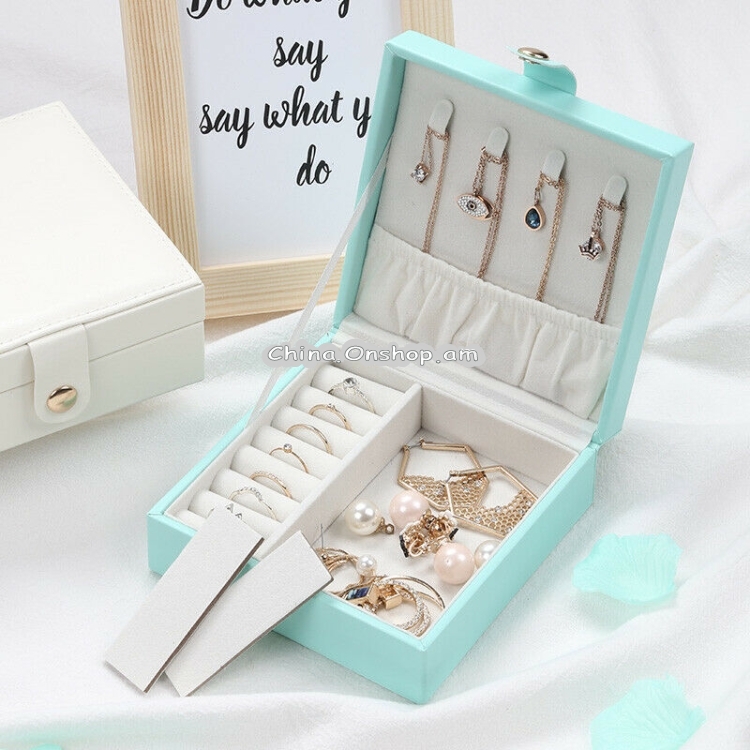 Leather Jewelry Box Storage Case Holder Portable Travel Jewelry Ornaments Organizer