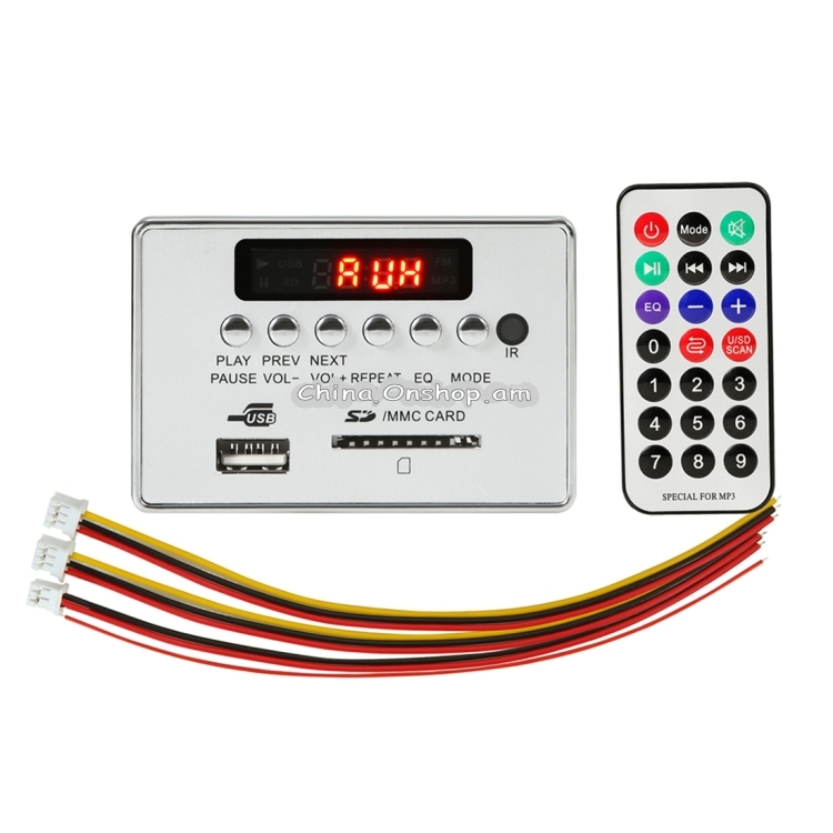 Car 12V Audio MP3 Player Decoder Board FM Radio SD Card USB AUX, with Bluetooth / Remote Control