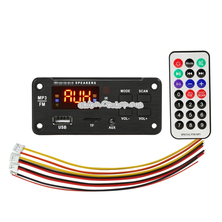 Car 12V Color Screen Display Bluetooth 5.0 Audio MP3 Player Decoder Board FM Radio TF Card USB 3.5mm AUX
