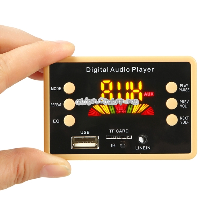 Car 12V Color Screen Audio MP3 Player Decoder Board FM Radio TF Card USB, with Bluetooth Function & Remote Control