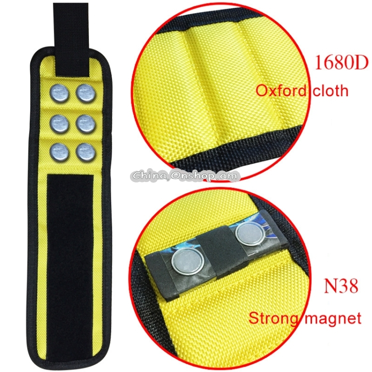 1680D Cloth Pocket Magnetic Wristband Storage Pockets Tool