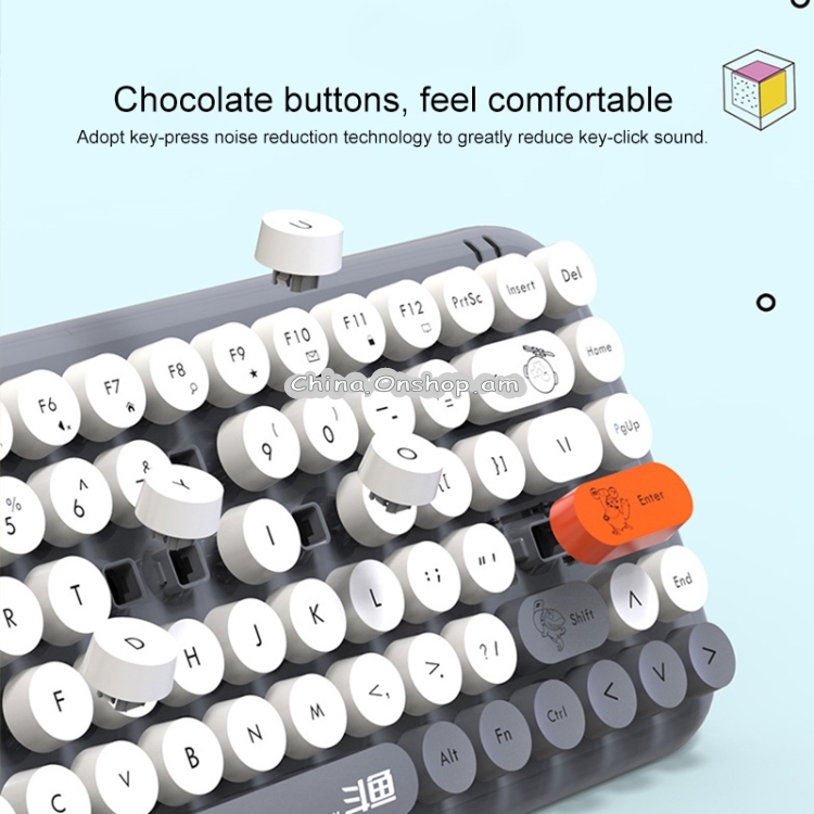 Ajazz DKS2000 Laptop Computer Household Office Wireless Keyboard Mouse Set